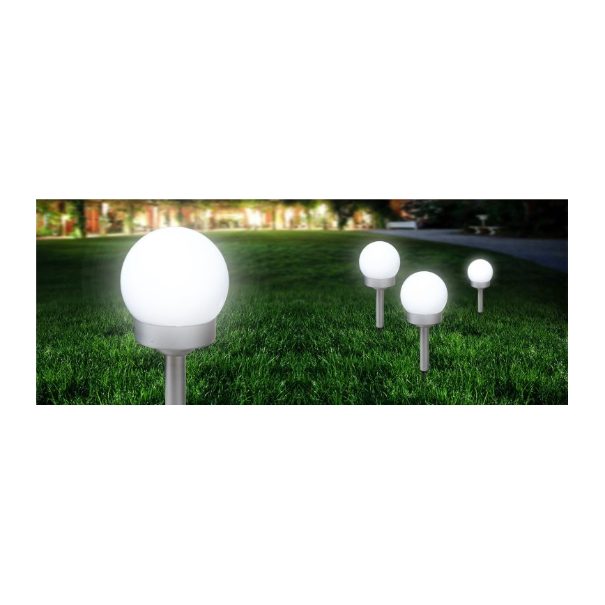 Globo - SADA 3x LED Solární svítidlo LED/0,06W/3V 4000K pr. 10 cm IP44