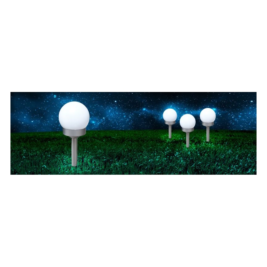 Globo - SADA 3x LED Solární svítidlo LED/0,06W/3V 4000K pr. 10 cm IP44