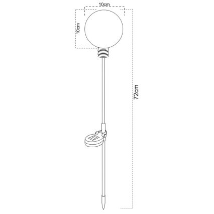 Globo - LED Solární svítidlo LED/3,2V IP44 600 mAh