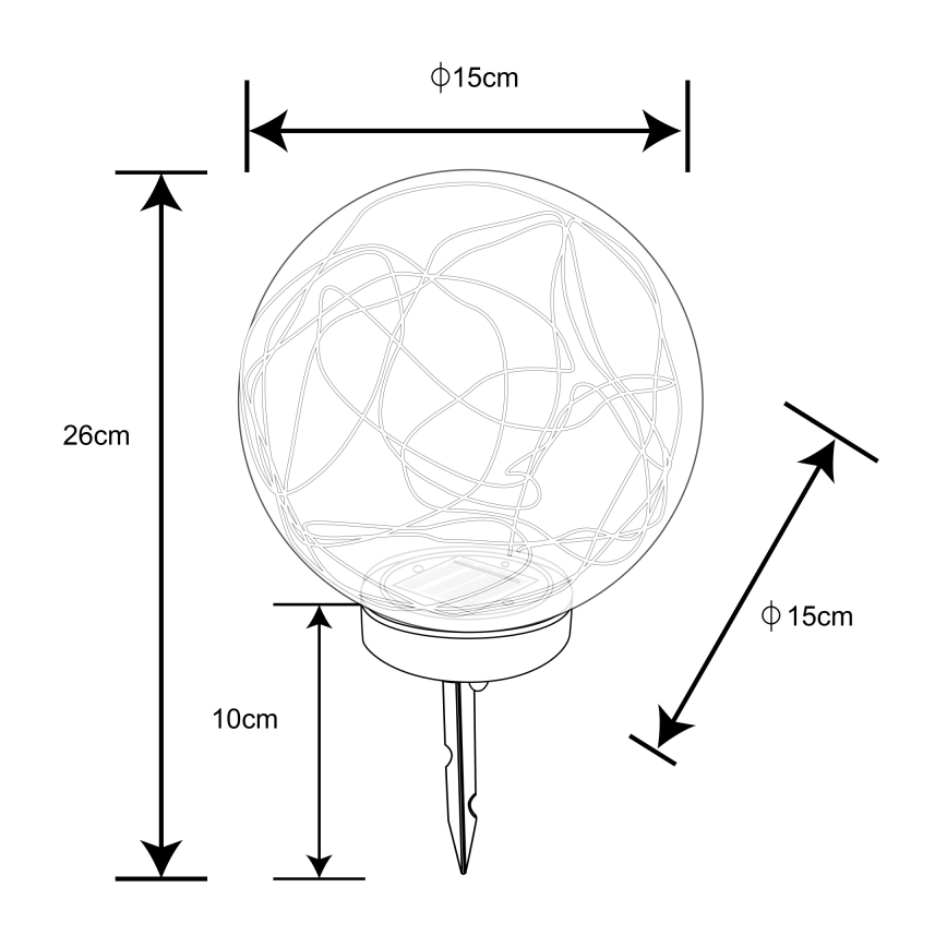 Globo - LED Solární svítidlo 20xLED/0,06W/1,2V pr. 15 cm IP44