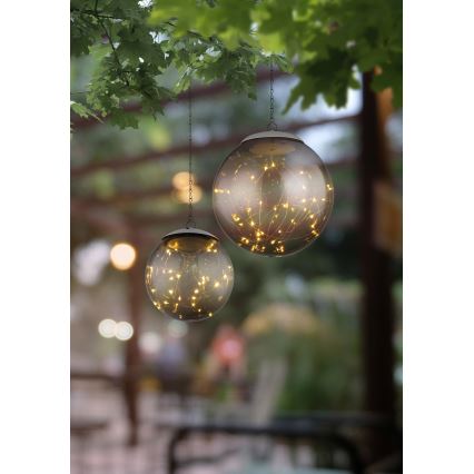 Globo - Solární lustr na řetězu 20xLED/0,06W/1,2V pr. 15 cm IP44