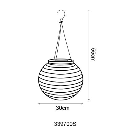 Globo - LED Závěsné solární svítidlo LED/0,5W/3V IP44 béžová