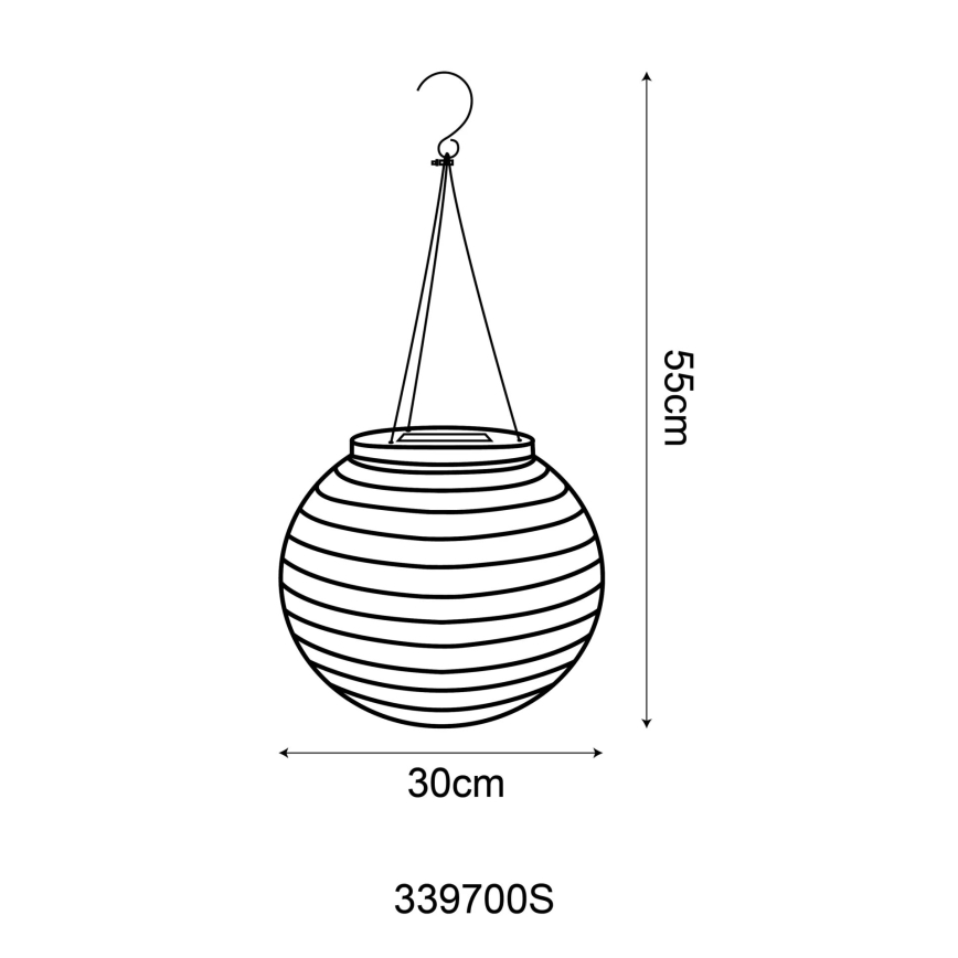 Globo - LED Závěsné solární svítidlo LED/0,5W/3V IP44 béžová