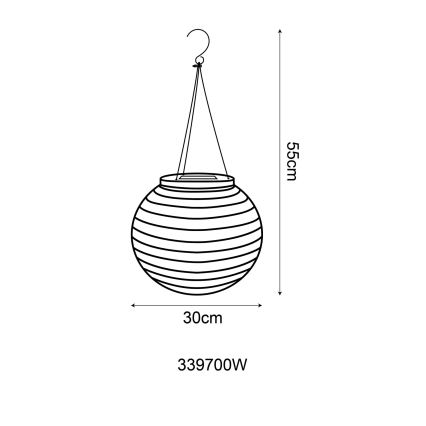 Globo - LED Závěsné solární svítidlo LED/0,5W/3V IP44 bílá