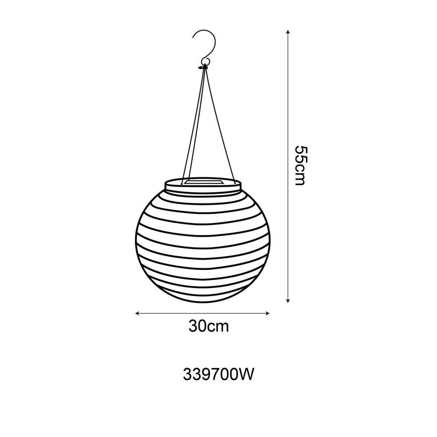 Globo - LED Závěsné solární svítidlo LED/0,5W/3V IP44 bílá