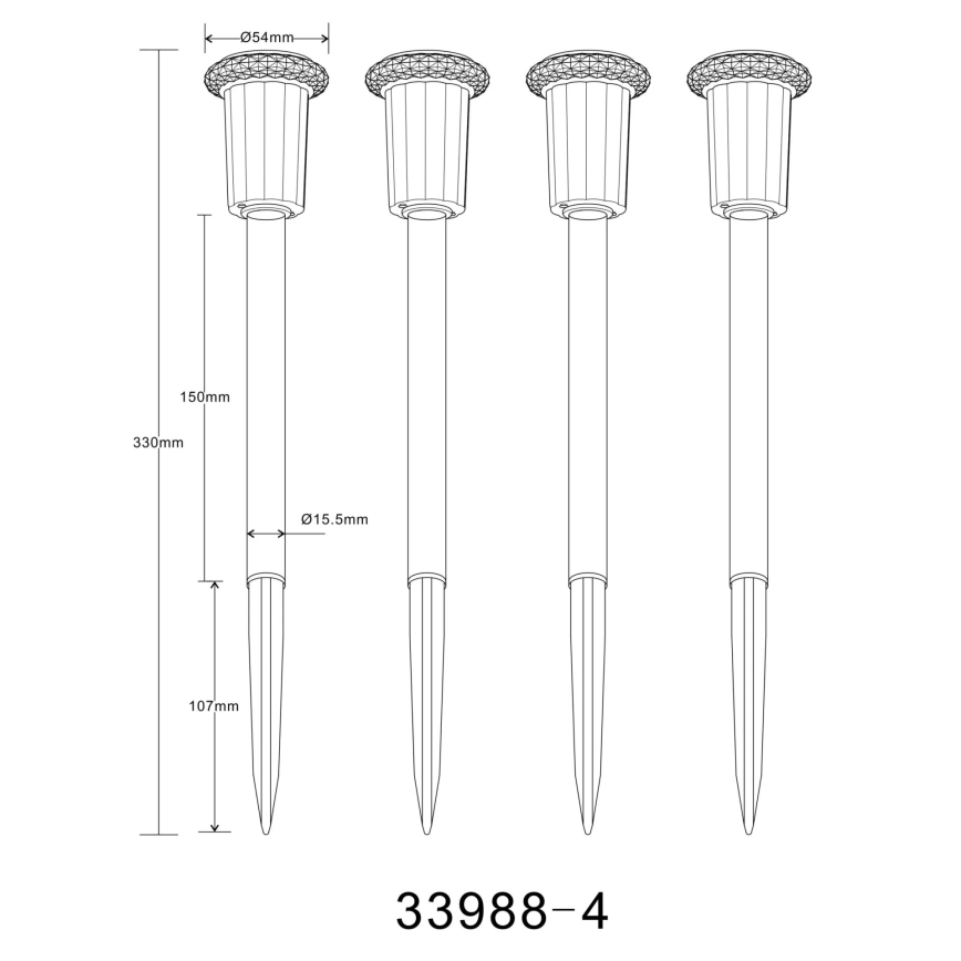 Globo - SADA 4x LED Solární svítidlo LED/0,06W/1,2V IP44