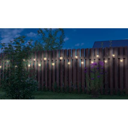 Globo - LED Venkovní dekorační řetěz 10xLED/0,27W/230V 7,5 m IP44 černá