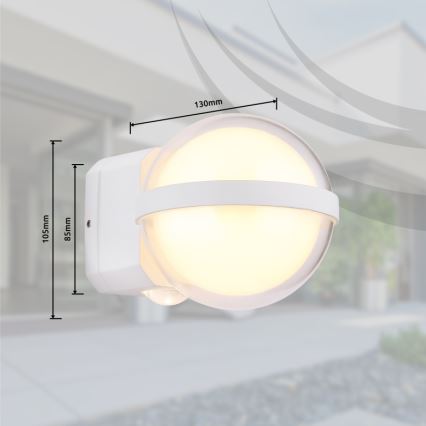 Globo - LED Venkovní nástěnné svítidlo LED/12W/230V IP54 bílá