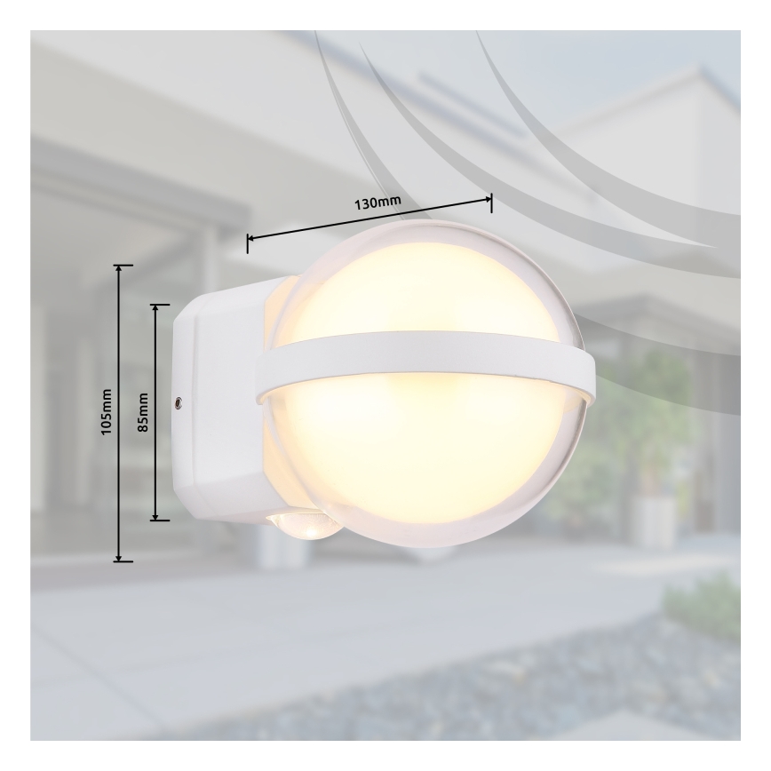 Globo - LED Venkovní nástěnné svítidlo LED/12W/230V IP54 bílá