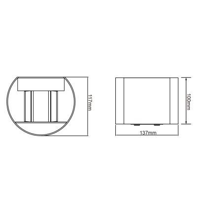 Globo - LED Venkovní nástěnné svítidlo 2xLED/3W/230V IP54