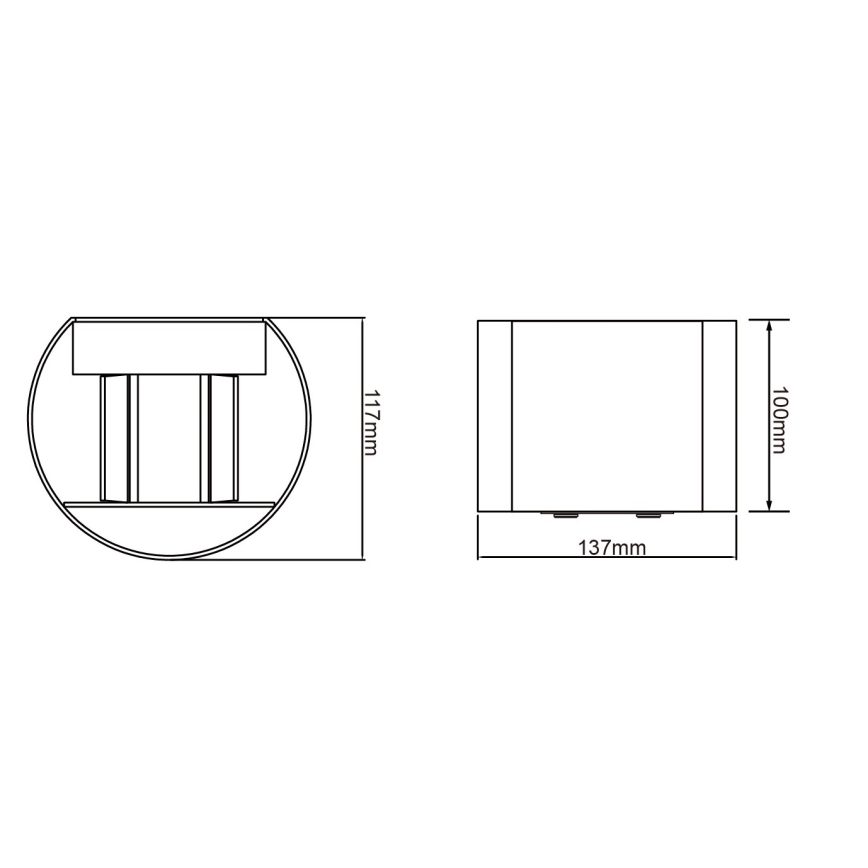 Globo - LED Venkovní nástěnné svítidlo 2xLED/3W/230V IP54