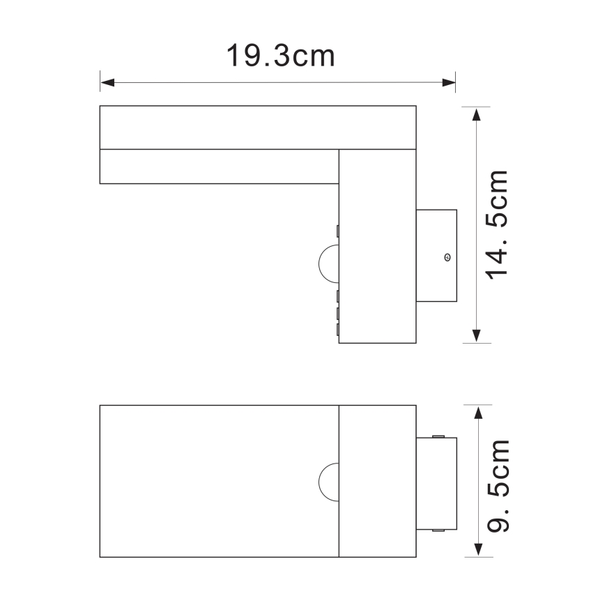 Globo - LED Venkovní nástěnné svítidlo se senzorem LED/9,5W/230V IP44
