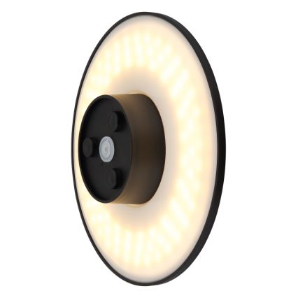 Globo - LED Venkovní nástěnné svítidlo LED/15W/230V 3000/4000/6000K pr. 25,2 cm IP44 černá
