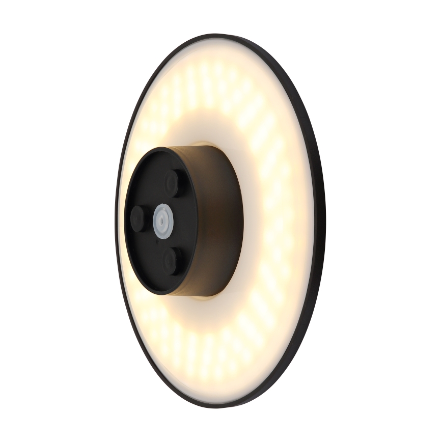 Globo - LED Venkovní nástěnné svítidlo LED/15W/230V 3000/4000/6000K pr. 25,2 cm IP44 černá