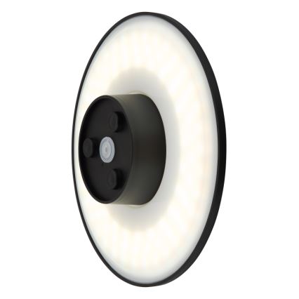 Globo - LED Venkovní nástěnné svítidlo LED/15W/230V 3000/4000/6000K pr. 25,2 cm IP44 černá