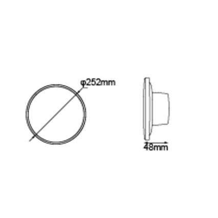 Globo - LED Venkovní nástěnné svítidlo LED/15W/230V 3000/4000/6000K pr. 25,2 cm IP44 černá