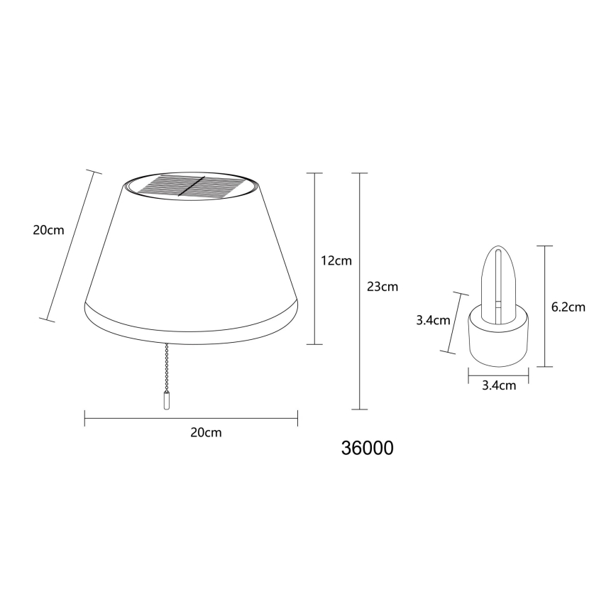 Globo - LED Solární stínidlo na láhev 10xLED/1,5W/3V IP44