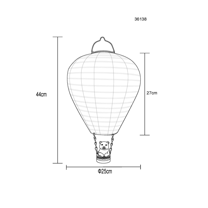 Globo - LED Závěsná solární dekorace 24xLED/0,06W/3V IP44 létající balón