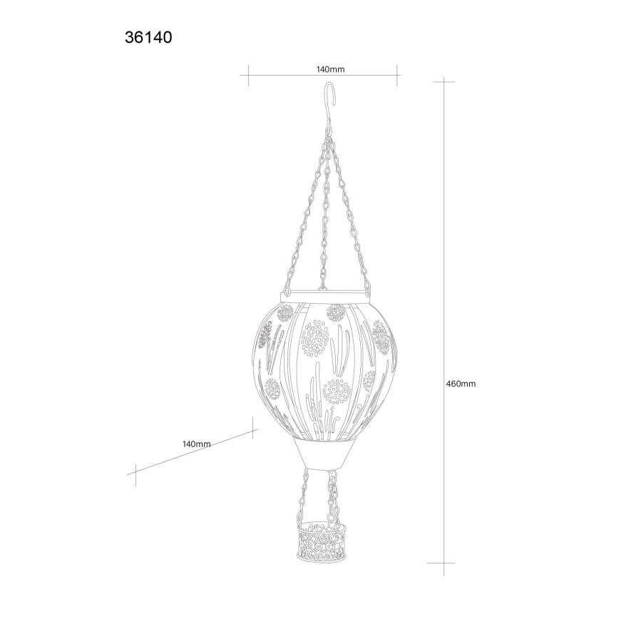 Globo - LED Závěsná solární dekorace 12xLED/0,02W/3V IP44 létající balón