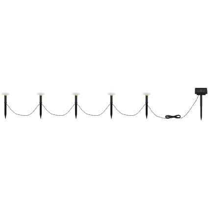 Globo - LED Solární řetěz 5xLED/3V IP44 300 mAh 2,2 m květy