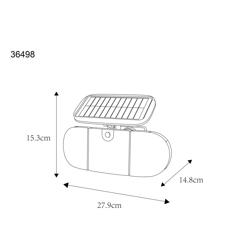 Globo - LED Solární svítidlo se senzorem LED/3,7V IP44 2000 mAh
