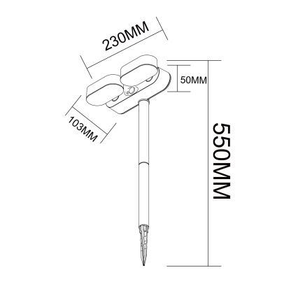Globo - LED Solární lampa se senzorem LED/7,2W/3V IP44