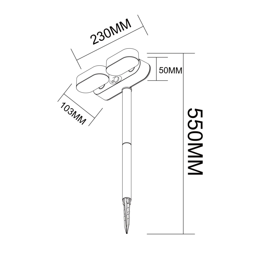 Globo - LED Solární lampa se senzorem LED/7,2W/3V IP44