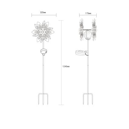 Globo - LED Solární dekorace LED/0,02W/3V IP44