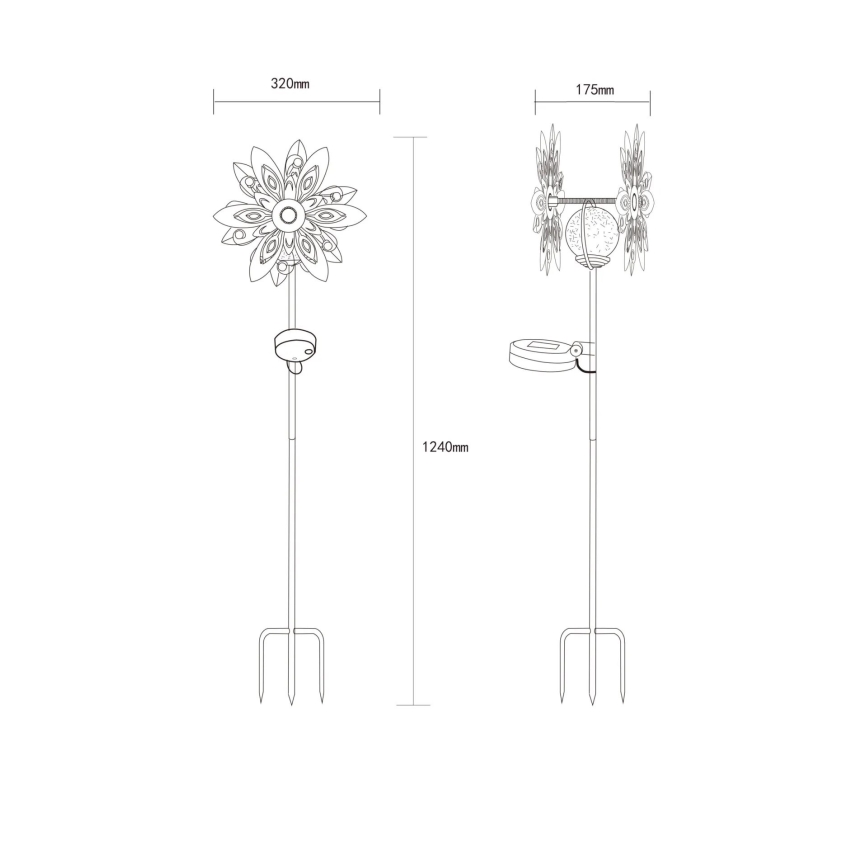 Globo - LED Solární dekorace LED/0,02W/3V IP44