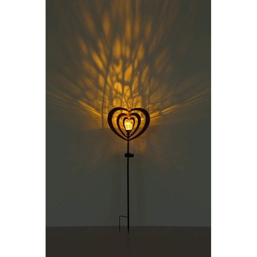 Globo - LED Solární svítidlo LED/3V IP44 300 mAh rezavé srdce
