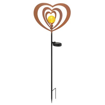 Globo - LED Solární svítidlo LED/3V IP44 300 mAh rezavé srdce