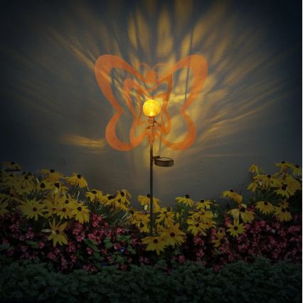 Globo - LED Solární svítidlo LED/3V IP44 300 mAh rezavý motýl