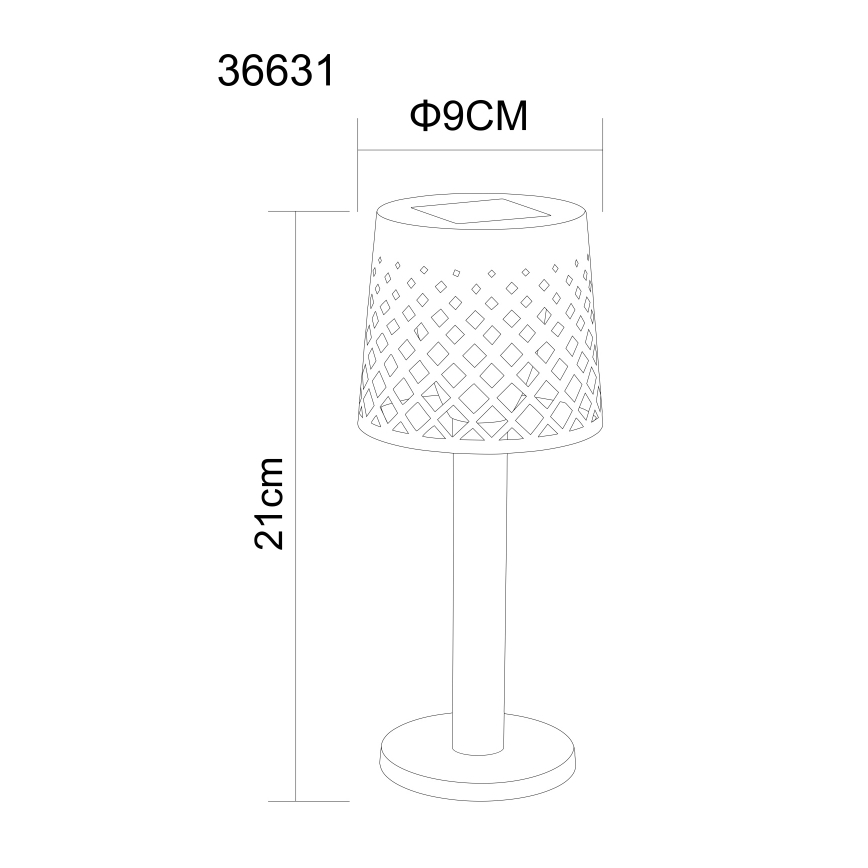 Globo - LED Solární svítidlo LED/0,06W/3,2V 3000K IP44 černá