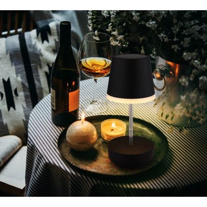 Globo - LED Solární lampa 10xLED/0,06W/3V IP44 černá
