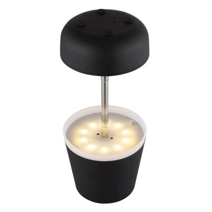 Globo - LED Solární lampa 10xLED/0,06W/3V IP44 černá