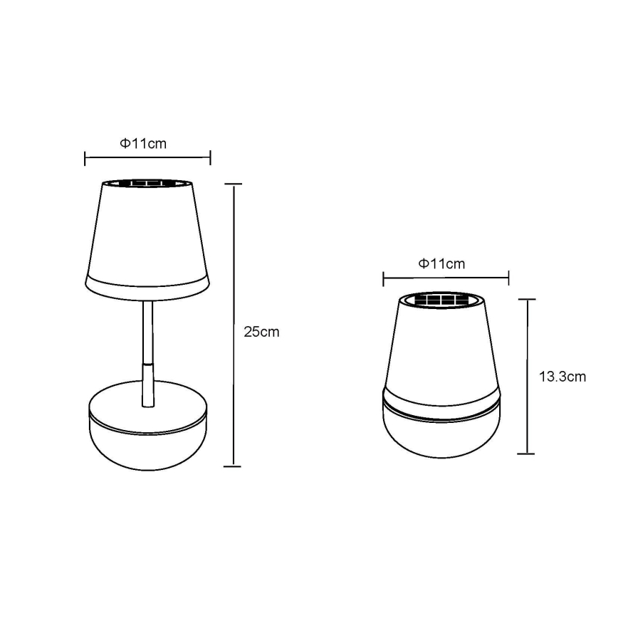 Globo - LED Solární lampa 10xLED/0,06W/3V IP44 bílá