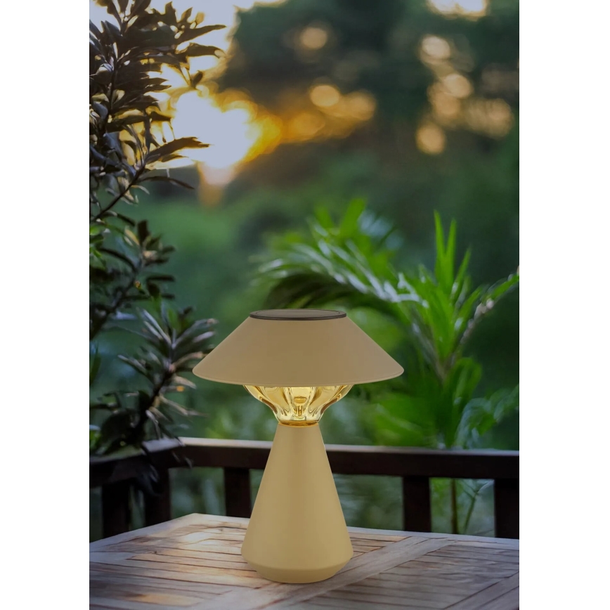Globo - LED Solární lampa 10xLED/0,06W/1,2V IP44 hnědá