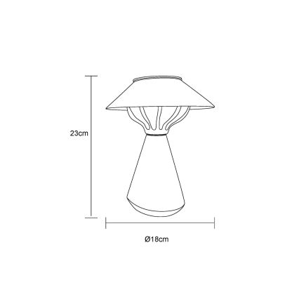 Globo - LED Solární lampa 10xLED/0,06W/1,2V IP44 hnědá