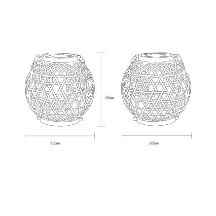 Globo - LED Solární svítidlo LED/0,02W/3V IP44 300 mAh