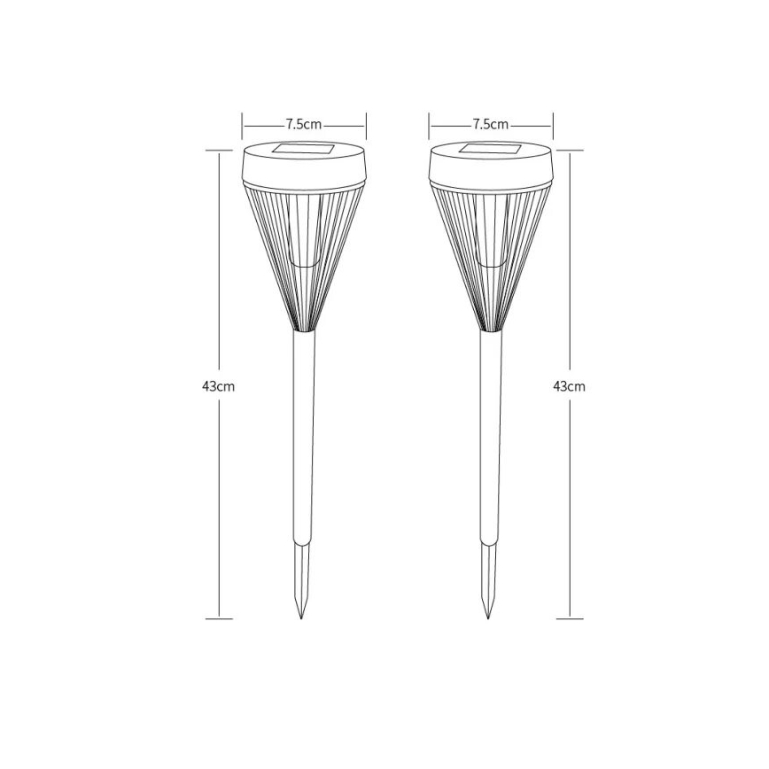 Globo - SADA 2x LED Solární lampa LED/0,1W/1,2V IP44 300 mAh