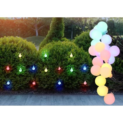 Globo - LED Solární řetěz 20xLED/1,2V IP44 300 mAh 5,8 m