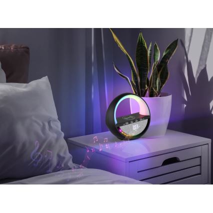 Globo - LED RGBW Dotyková nabíjecí stolní lampa s reproduktorem a bezdrátovým nabíjením QI LED/3,5W/5V 1800 mAh