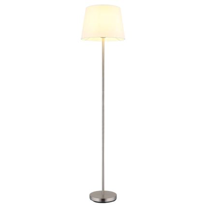Globo - Stojací lampa 1xE27/40W/230V bílá/matný chrom