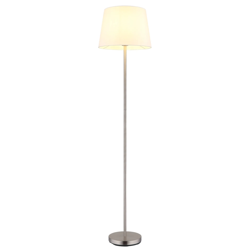 Globo - Stojací lampa 1xE27/40W/230V bílá/matný chrom