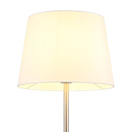 Globo - Stojací lampa 1xE27/40W/230V bílá/matný chrom