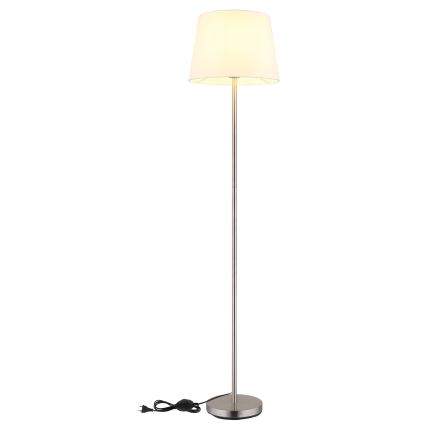 Globo - Stojací lampa 1xE27/40W/230V bílá/matný chrom