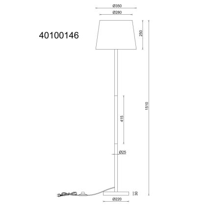 Globo - Stojací lampa 1xE27/40W/230V