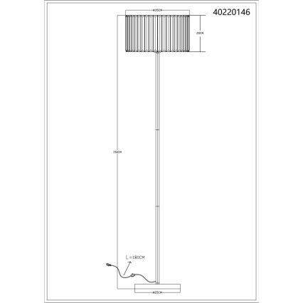 Globo - Stojací lampa 1xE27/60W/230V