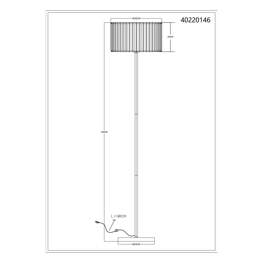 Globo - Stojací lampa 1xE27/60W/230V