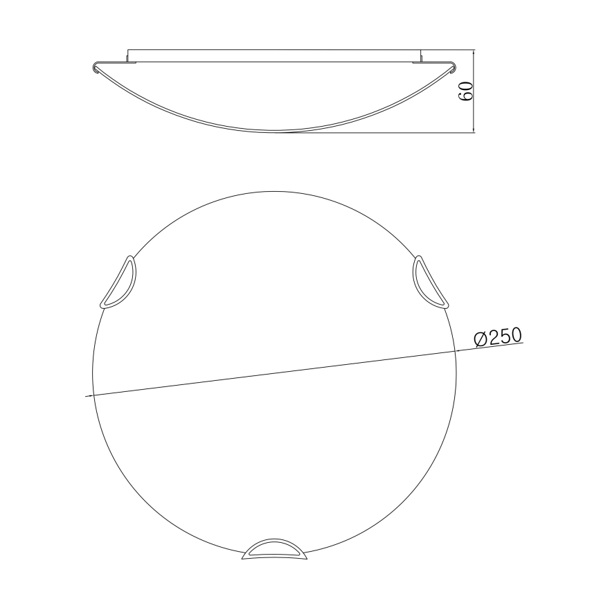 Globo - Stropní svítidlo 1xE27/60W/230V